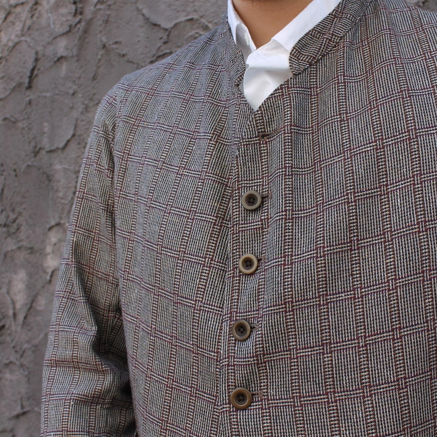 DOLMAN COTTON SILK BROWN CHECKS