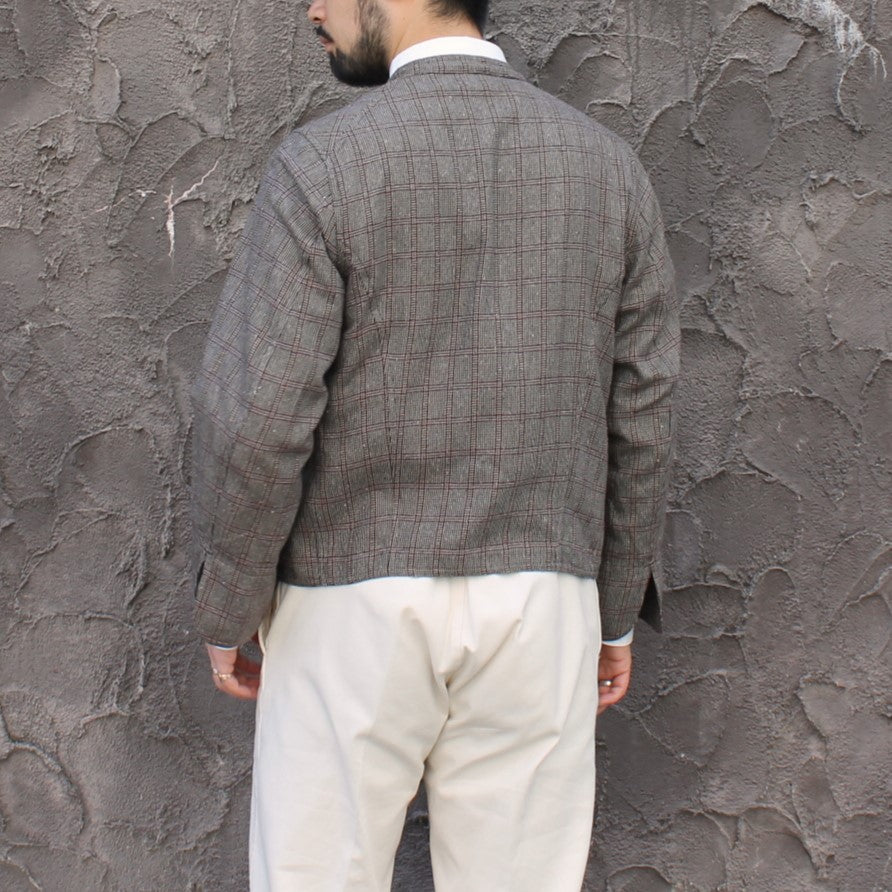 DOLMAN COTTON SILK BROWN CHECKS