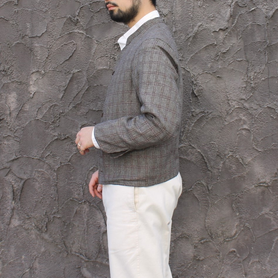 DOLMAN COTTON SILK BROWN CHECKS