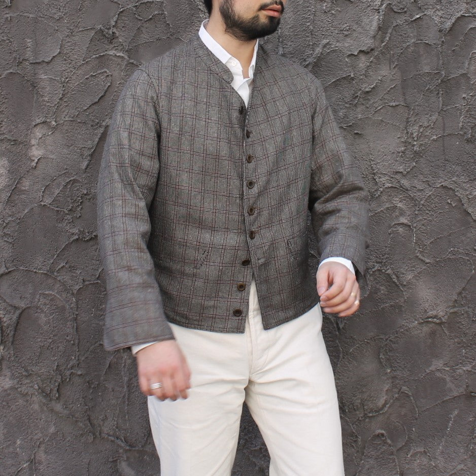 DOLMAN COTTON SILK BROWN CHECKS