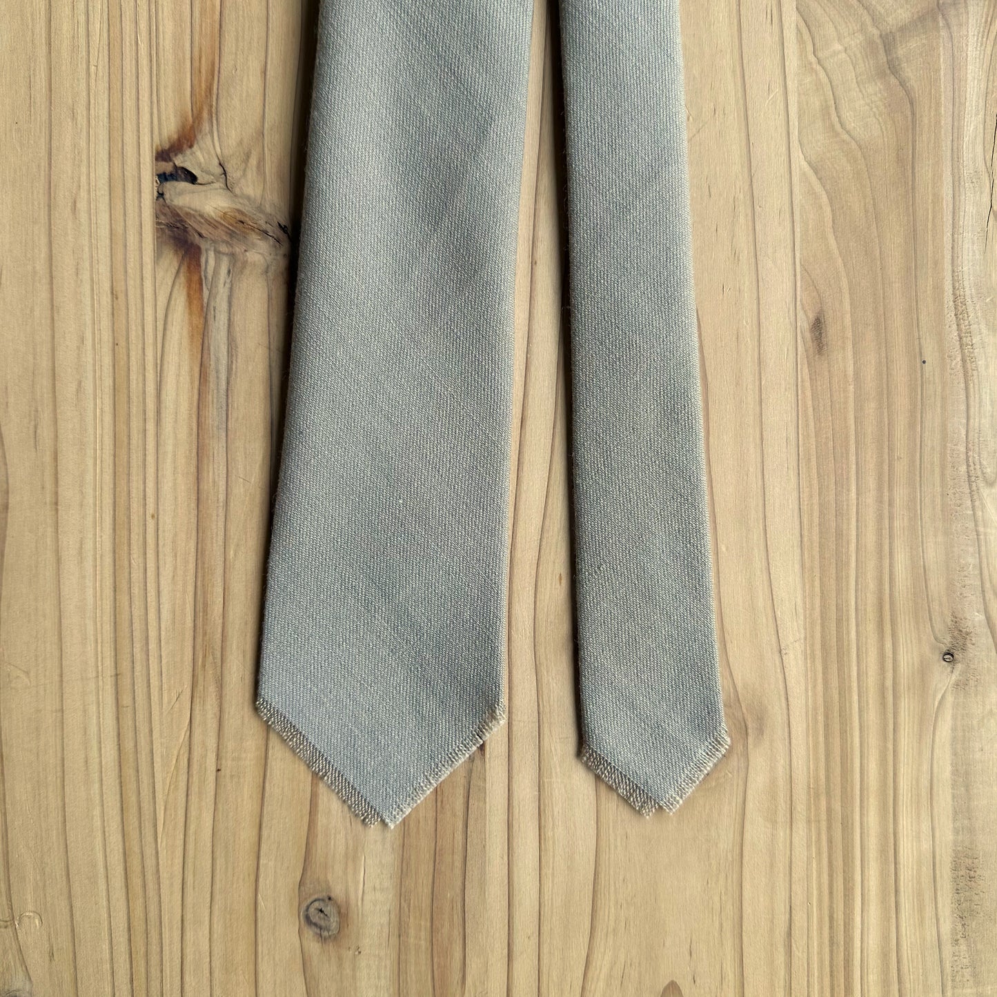 Hand Fringed Tie Vintage Wool