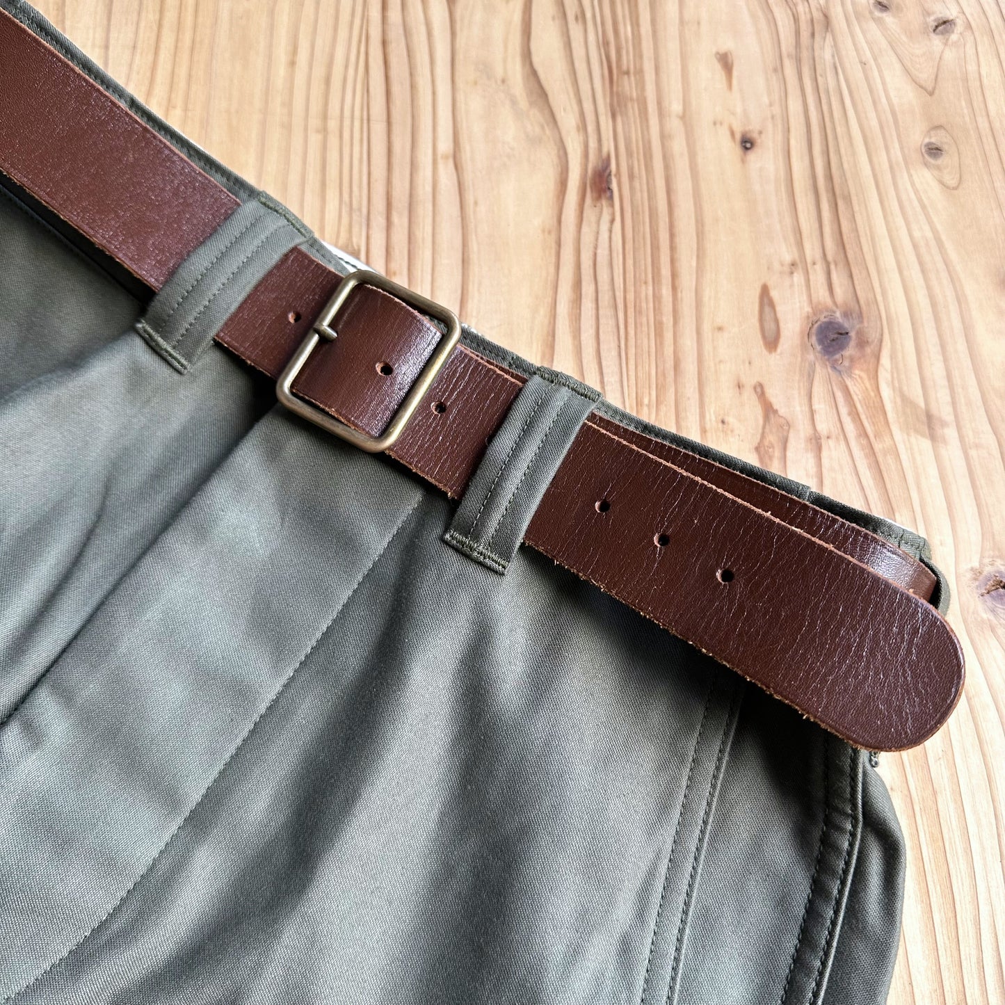 DEAD-STOCK SWISS ARMY LEATHER BELT