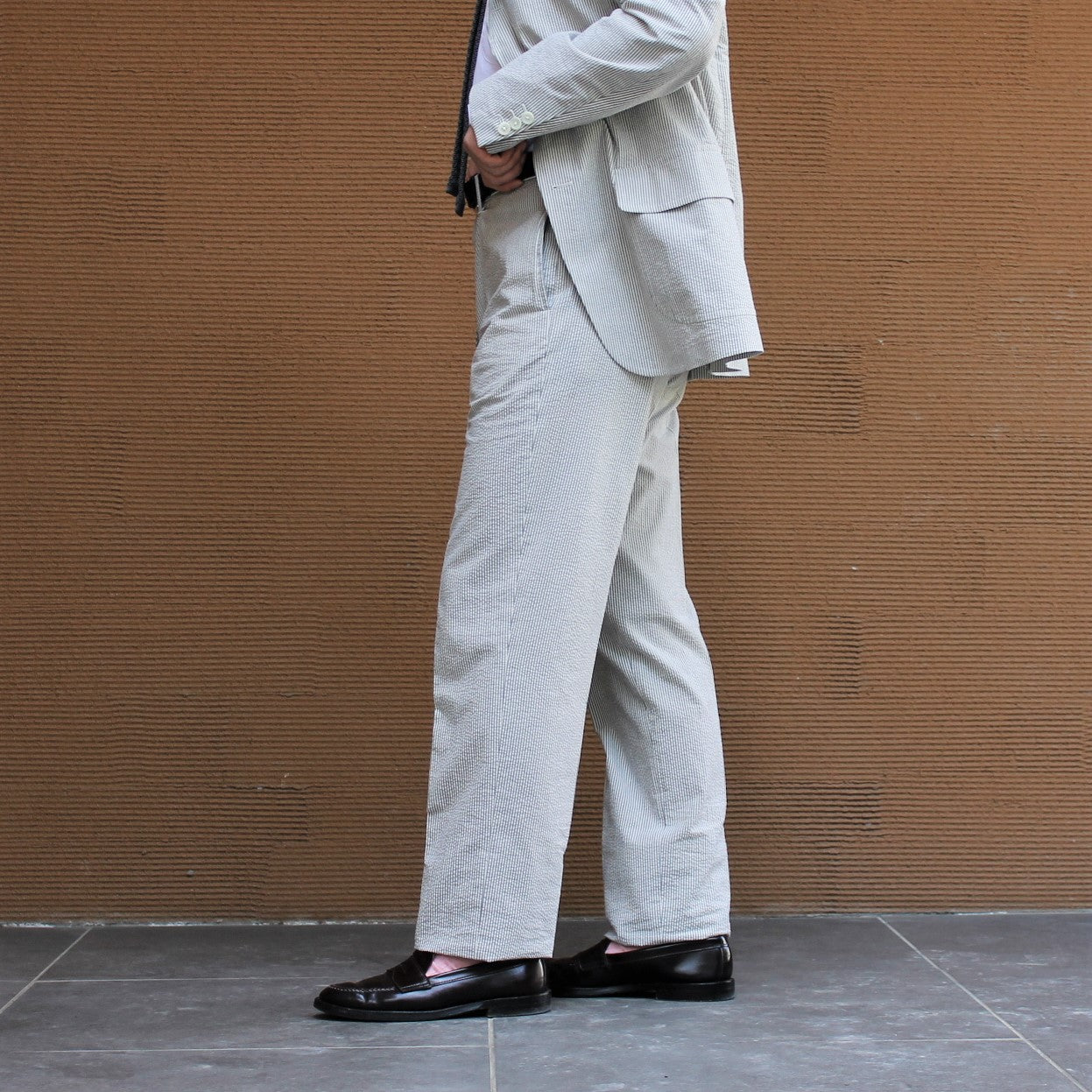TRIM STEM PANTS SEERSUCKER