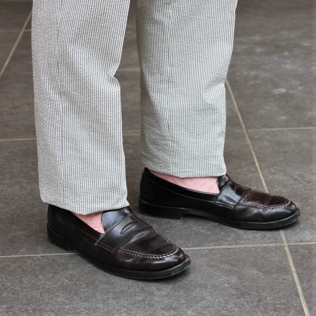 TRIM STEM PANTS SEERSUCKER